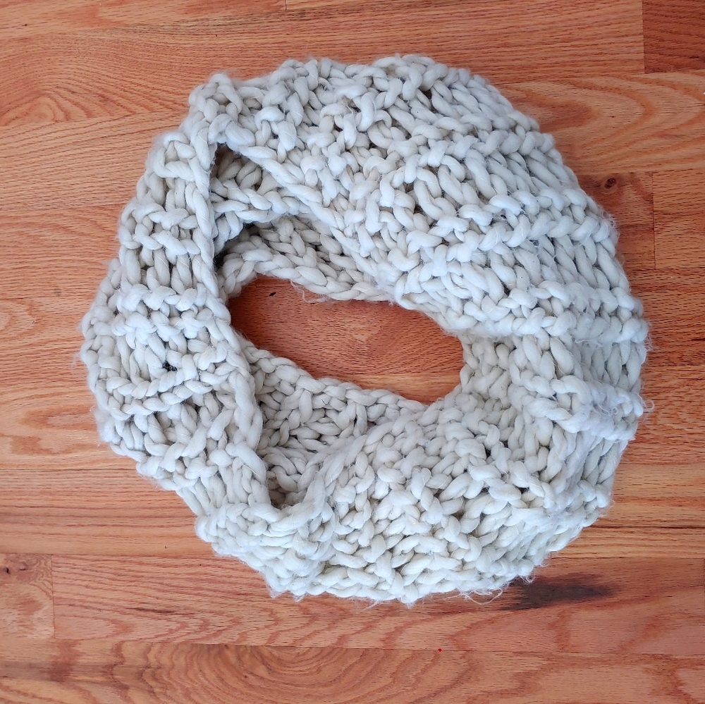 Urban Outfitters BDG Cream Wool Knit Scarf